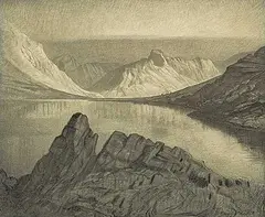 William Beverley Herbert, Reflections, conte on paper