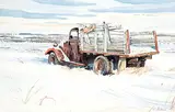 Sharon Christian Holmes, Untitled - Old Truck, watercolour on paper