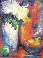 Kimberly Kiel, Still Life #2, 2008, encaustic on wood board