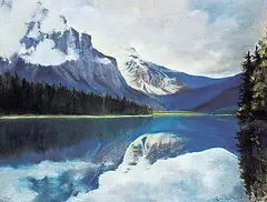 Rita Angus, Emerald Lake, pastel on paper