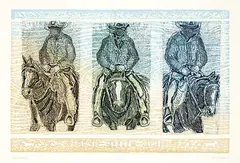 Dora Helen Mackie, Day Ride #14/24, 1984, colour etching and wood block on paper