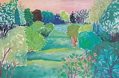 Lynn Malin, Untitled - Saskatoon Bushes, acrylic on paper
