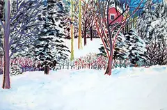 Lynn Malin, Across Two Yards, 1991, oil on paper