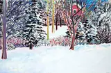 Lynn Malin, Across Two Yards, 1991, oil on paper