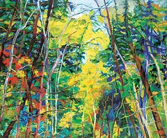 Mary Jo Major, Magic Forest, acrylic on canvas