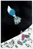 Setsuko Onishi Moulton, Falling Apart - 1 #1/1, 1988, colour etching on paper
