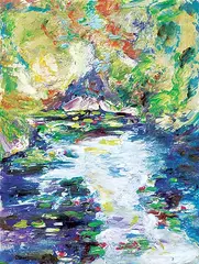 Colette Nilsen, Cove and Lilies, 1998, acrylic on paper