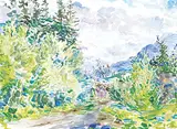 Rebecca Perehudoff, Untitled - Summer Walk, 1992, watercolour on paper