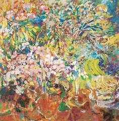 White Violets by Michael Reeves, 1994, oil on canvas, sold Sep 2020
