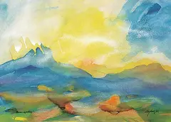 Paul Shykora, Heroic Symphony, 1980, watercolour and ink on paper
