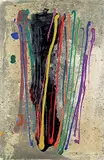 Mary Thomson, Untitled - Colourful Striations, 1990, mixed media on paper
