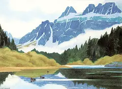 Percy Roy Wilson, Mount Bident, 1980, watercolour on paper