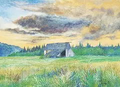 Colin Williams, Alberta Evening, 1980, watercolour and ink on paper