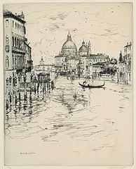 Frank Armington, Grand Canal, Venice #64/80, 1913, etching on paper