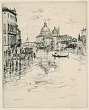 Frank Armington, Grand Canal, Venice #64/80, 1913, etching on paper