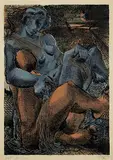 Wilfred Roy Roloff Beny, Jocasta #8/30, 1946, colour lithograph on paper