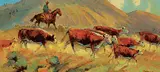 Sheryl Lamar Bodily, Untitled - Round Em Up, oil on canvas