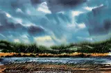 Stanford Earl Blodgett, Untitled - Stormy Skies, watercolour on paper