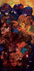 Heather Brewster, Observers, 2005, mixed media on canvas