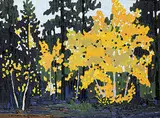 Leyda Campbell, Birch, 1974, acrylic on wood board