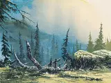 Simon H. Camping, Untitled - Morning Mist, watercolour on paper