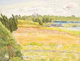 Elizabeth Lovitt Cann, Untitled - Harvest Time, watercolour on paper