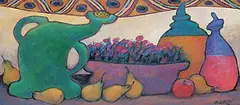 Gérard Castonguay, Potteries Vernies, oil on paper