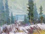 Orestes de Grandmaison, December Snowfall, Lake... B.C.