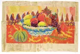 Jamie Evrard, L'autunno II, mixed media and collage on paper