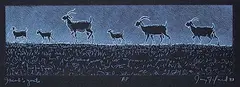 Joseph Fafard, Jacob's Goats #AP, 1987, etching on paper