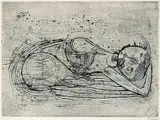 Johnny Friedlaender, Untitled - La Femme Au Cat #26/65