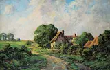 Harold Goldthwaite, Busy Lane Houghton, oil on canvas