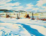 Mannie Gonsalves, Untitled - Stooks in Winter
