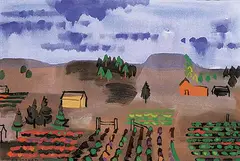 Vegetable Patch by Colin D. Graham, 1981, watercolour on paper, sold May 2020