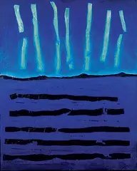 Donald Hamm, Untitled - Northern Lights, acrylic on board