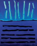Donald Hamm, Untitled - Northern Lights, acrylic on board