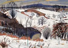 Richard Percival Daniel Hicks, The Sandpit-Winter, 1956, watercolour on paper