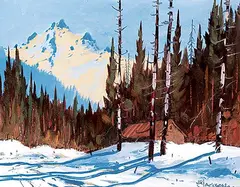 John R. Jackson, Untitled - First Snow, oil on paper board
