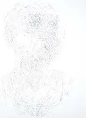 Barbara Ann Kipling, Untitled - Self Reflection, ink on paper