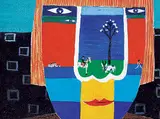 Zbigniew Stanley Kupczynski, Happy New Year, 1990, acrylic on canvas