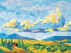 Pat Lingley, Foothills Sky, acrylic on canvas