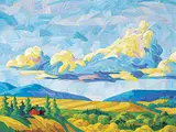 Pat Lingley, Foothills Sky, acrylic on canvas