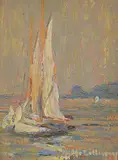 Florence Helena McGillivray, Fog Effect in Nova Scotia, oil on wood panel