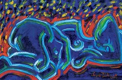 Suzette McDougall, Untitled - She Rests, 1994, acrylic on paper