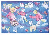 Janet Mitchell, Fun at Casa Claus #32/50, 1986, colour etching on paper