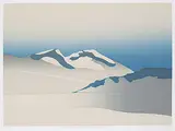 Norman Antonio Onley, Overlord Mountain / Glacier Suite #34/50, colour silkscreen on paper