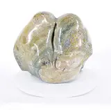 George Pratt, Untitled - Two Owls, light green stone carving