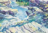Jack Rigaux, Elbow Falls, Rocks and Water