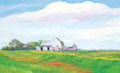 Down on the Farm by Alice Saltiel-Marshall, 2006, oil on canvas, sold May 2020