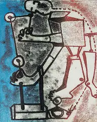 Karl Spreitz, Untitled - Examination, 1973, colour mono print on paper